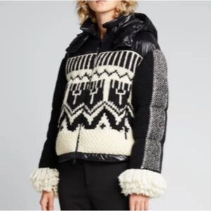 MONCLER Hyoseris Knit and Puffer Fringe-Cuff
